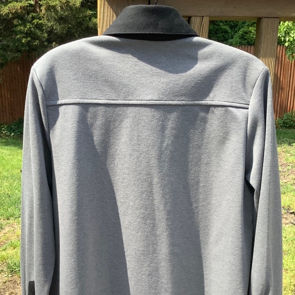 Ladies Brownstone Studio Gray with Black Trim Cardigan - Picture 6 of 7